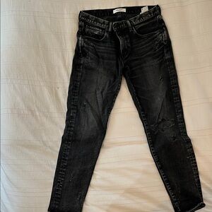Moussy Vintage Howa distressed Black Skinny Jeans size 26, 26” inseam